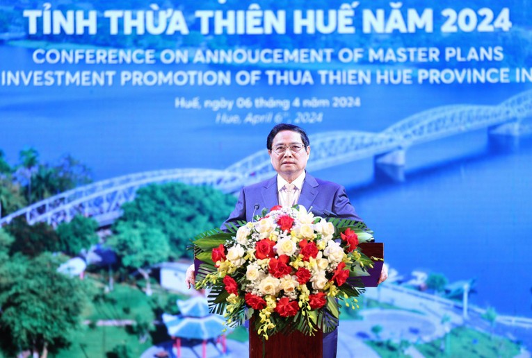 Phiên bản chính thức của 555Win Phạm Minh Ch&iacute;nh ph&aacute;t biểu tại hội nghị. Ảnh: VGP.