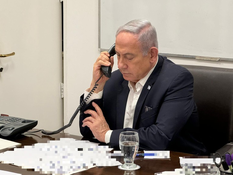Phiên bản chính thức của 555Win Israel Benjamin Netanyahu điện đ&agrave;m với Tổng thống Mỹ Joe Biden từ trụ sở qu&acirc;n sự Kirya của IDF ở Tel Aviv, ng&agrave;y 14/4. Ảnh: GPO