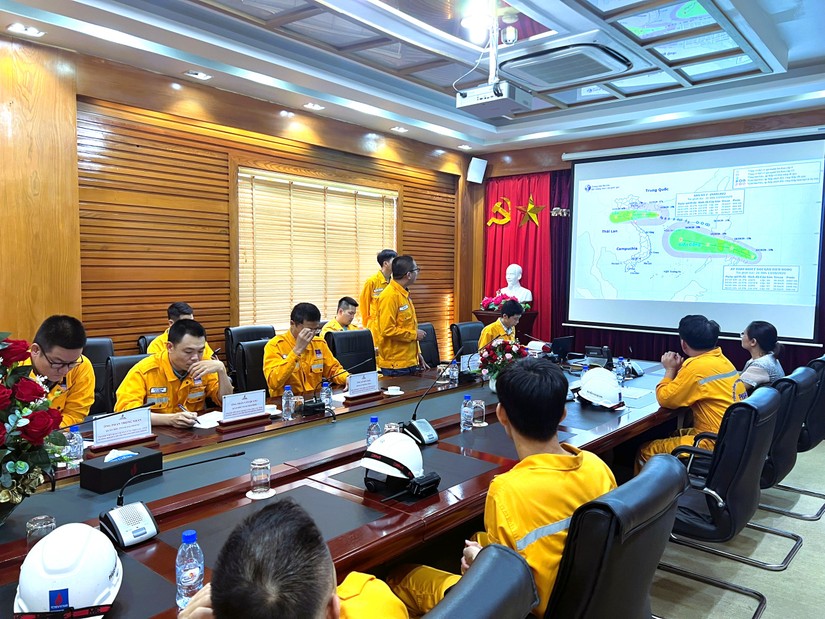 Buổi họp diễn tập ph&ograve;ng chống thi&ecirc;n tai năm 2024 của PV GAS HAI PHONG. Nguồn: PV GAS.