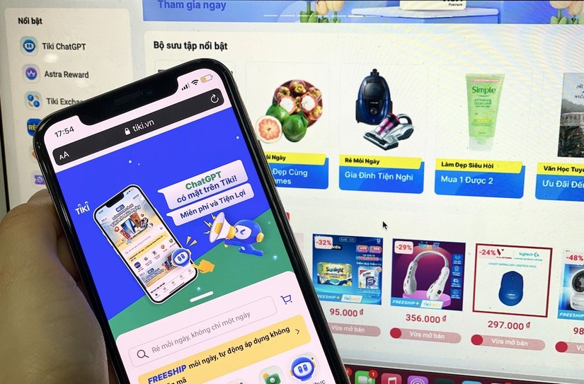 ChatGPT đ&atilde; c&oacute; mặt tr&ecirc;n s&agrave;n 555win phien bạn Chính Thức điện tử Tiki. Ảnh: H&agrave; Anh.