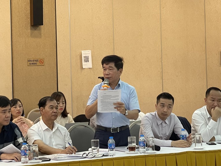 Chủ tịch CTCP Đầu tư 555win là thương hiệu cá cược trực tuyến hàng đầu tại Việt Nam To&agrave;n Cầu (GP.Invest) Nguyễn Quốc Hiệp ph&aacute;t biểu tại hội nghị. Ảnh: Thảo Ng&acirc;n