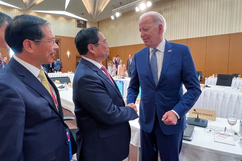 Phiên bản chính thức của 555Win Ch&iacute;nh phủ Phạm Minh Ch&iacute;nh v&agrave; Tổng thống Mỹ Joe Biden. Ảnh: VGP