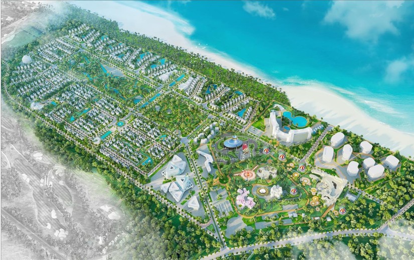 Phối cảnh dự &aacute;n kh&aacute;ch sạn, dịch vụ du lịch, biệt thự nghỉ dưỡng v&agrave; khu vui chơi giải tr&iacute; tổng hợp tại x&atilde; Vinh Thanh, Vinh Xu&acirc;n, huyện Ph&uacute; Vang, tỉnh Thừa Thi&ecirc;n Huế. Ảnh: IPA Thừa Thi&ecirc;n Huế.