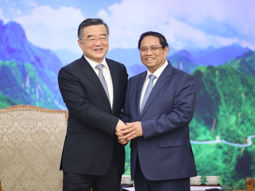 Phiên bản chính thức của 555Win Phạm Minh Ch&iacute;nh tiếp đồng ch&iacute; Trương Kh&aacute;nh Vĩ, Ph&oacute; Ủy vi&ecirc;n trưởng Ủy ban thường vụ Đại hội đại biểu nh&acirc;n d&acirc;n to&agrave;n quốc (Nh&acirc;n đại) nước Cộng h&ograve;a nh&acirc;n d&acirc;n Trung Hoa. Ảnh: VGP