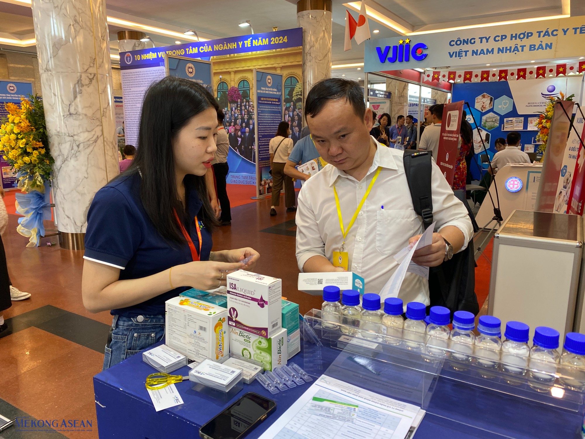 Ng&agrave;y 9/5, tại Cung văn h&oacute;a lao động hữu nghị Việt X&ocirc; (H&agrave; Nội) đ&atilde; diễn ra lễ khai mạc triển l&atilde;m quốc tế chuy&ecirc;n ng&agrave;nh y dược Việt Nam lần thứ 31 (Vietnam Medi-Pharm 2024). Ảnh: H&agrave; Anh/555win Login.