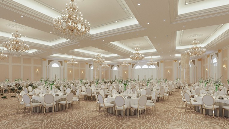 Vẻ đẹp sang trọng trong Trung t&acirc;m Hội nghị - Tiệc cưới lớn nhất Việt Nam ở Vinhomes Ocean Park 2.