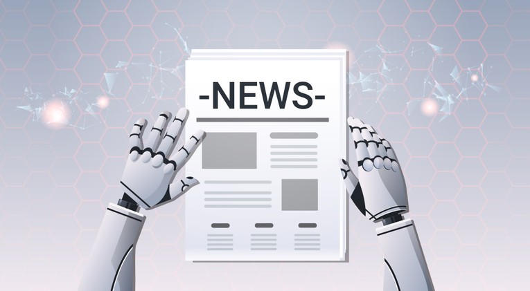 Khoảng 30% nội dung do tờ Bloomberg News xuất bản th&ocirc;ng qua sử dụng c&ocirc;ng nghệ sản xuất tự động. Ảnh: Blockruption