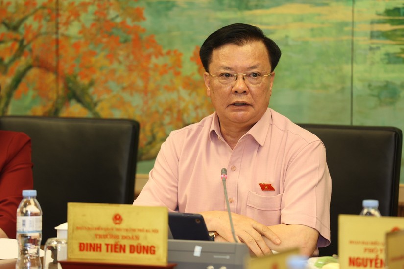B&iacute; thư Th&agrave;nh uỷ H&agrave; Nội Đinh Tiến Dũng. Ảnh: Quochoi.vn