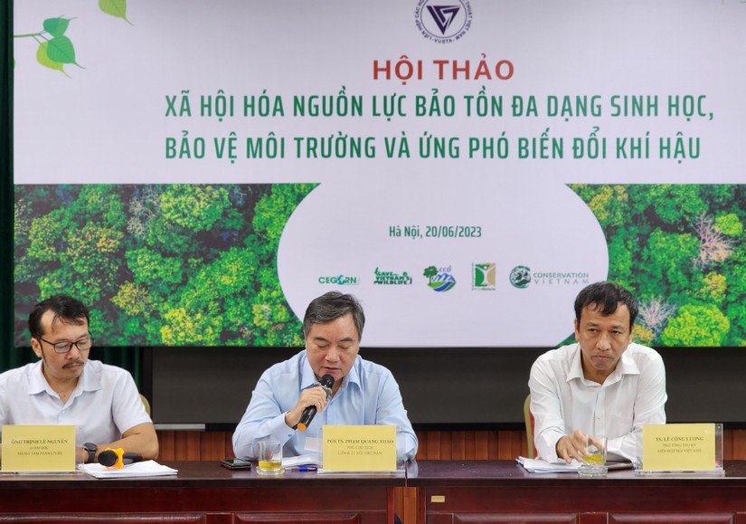 Hội thảo &ldquo;X&atilde; hội h&oacute;a nguồn lực bảo tồn đa dạng sinh học, bảo vệ m&ocirc;i trường v&agrave; ứng ph&oacute; biến đổi kh&iacute; hậu&rdquo;, ng&agrave;y 20/6.