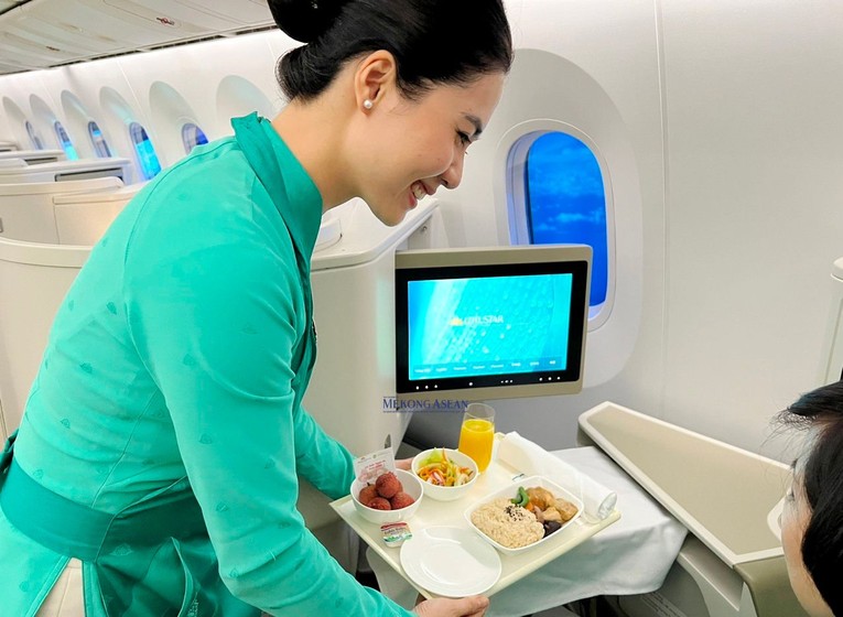 Vải thiều Thanh H&agrave;, Hải Dương được phục vụ tr&ecirc;n c&aacute;c chuyến bay quốc tế của Vietnam Airlines. Ảnh: Sở N&ocirc;ng nghiệp v&agrave; Ph&aacute;t triển n&ocirc;ng th&ocirc;n tỉnh Hải Dương.