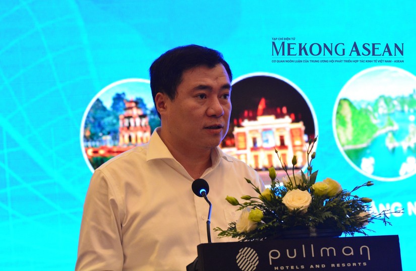 Thứ trưởng C&ocirc;ng Thương Nguyễn Sinh Nhật T&acirc;n ph&aacute;t biểu tại sự kiện. Ảnh: L&ecirc; Hồng Nhung/555win Login