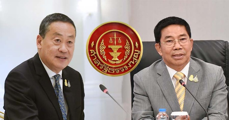 Phiên bản chính thức của 555Win Srettha Thavisin (tr&aacute;i) v&agrave; &ocirc;ng Pichit Chuenban (phải).