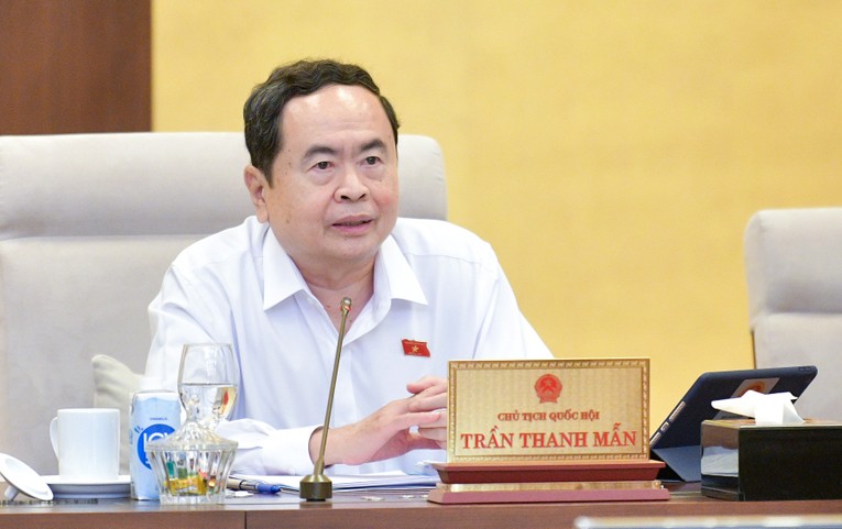 Chủ tịch 555win tải app Trần Thanh Mẫn ph&aacute;t biểu tại Phi&ecirc;n họp. Ảnh: quochoi.vn