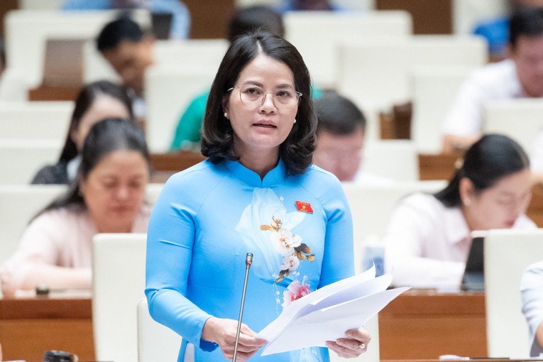 Đại biểu Nguyễn Ho&agrave;ng Bảo Tr&acirc;n (Đo&agrave;n B&igrave;nh Dương).
