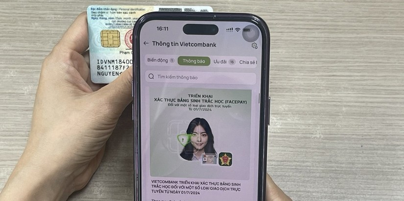 Từ ng&agrave;y mai, chuyển tiền tr&ecirc;n 10 triệu đồng phải x&aacute;c thực sinh trắc học