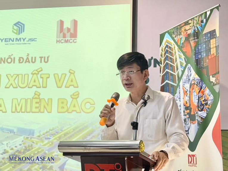 &Ocirc;ng Nguyễn Quốc Kh&aacute;nh, Chủ tịch HĐQT DTJ Group ph&aacute;t biểu tại sự kiện. Ảnh: Thảo Ng&acirc;n