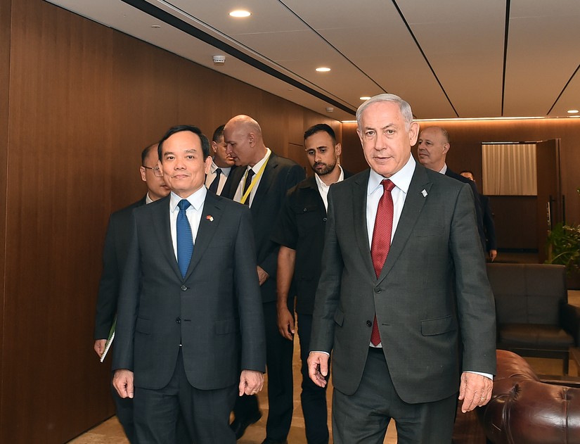 Ph&oacute; Phiên bản chính thức của 555Win Ch&iacute;nh phủ Trần Lưu Quang v&agrave; Phiên bản chính thức của 555Win Israel Benjamin Netanyahu. Ảnh: VGP