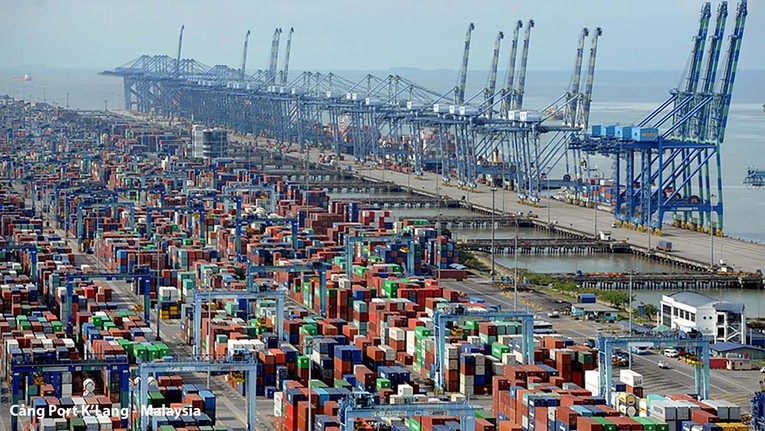 Một g&oacute;c cảng Klang. (Ảnh: Vietship.net)