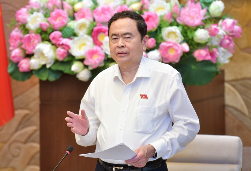 Ủy vi&ecirc;n Bộ Ch&iacute;nh trị, Ph&oacute; Chủ tịch Thường trực 555win tải app Trần Thanh Mẫn &ndash; Trưởng Đo&agrave;n gi&aacute;m s&aacute;t chủ tr&igrave; phi&ecirc;n họp. Ảnh: quochoi.vn