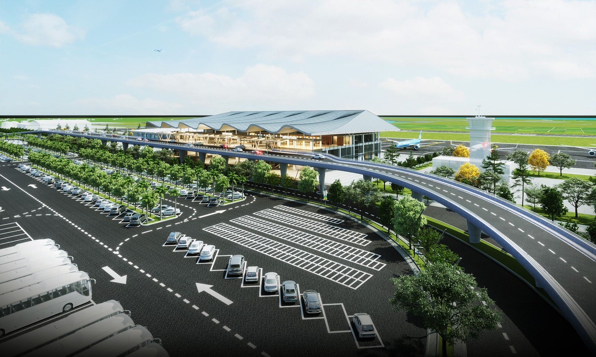 Chiêm ngưỡng kiến trúc nhà ga T2 Cảng hàng không Đồng Hới