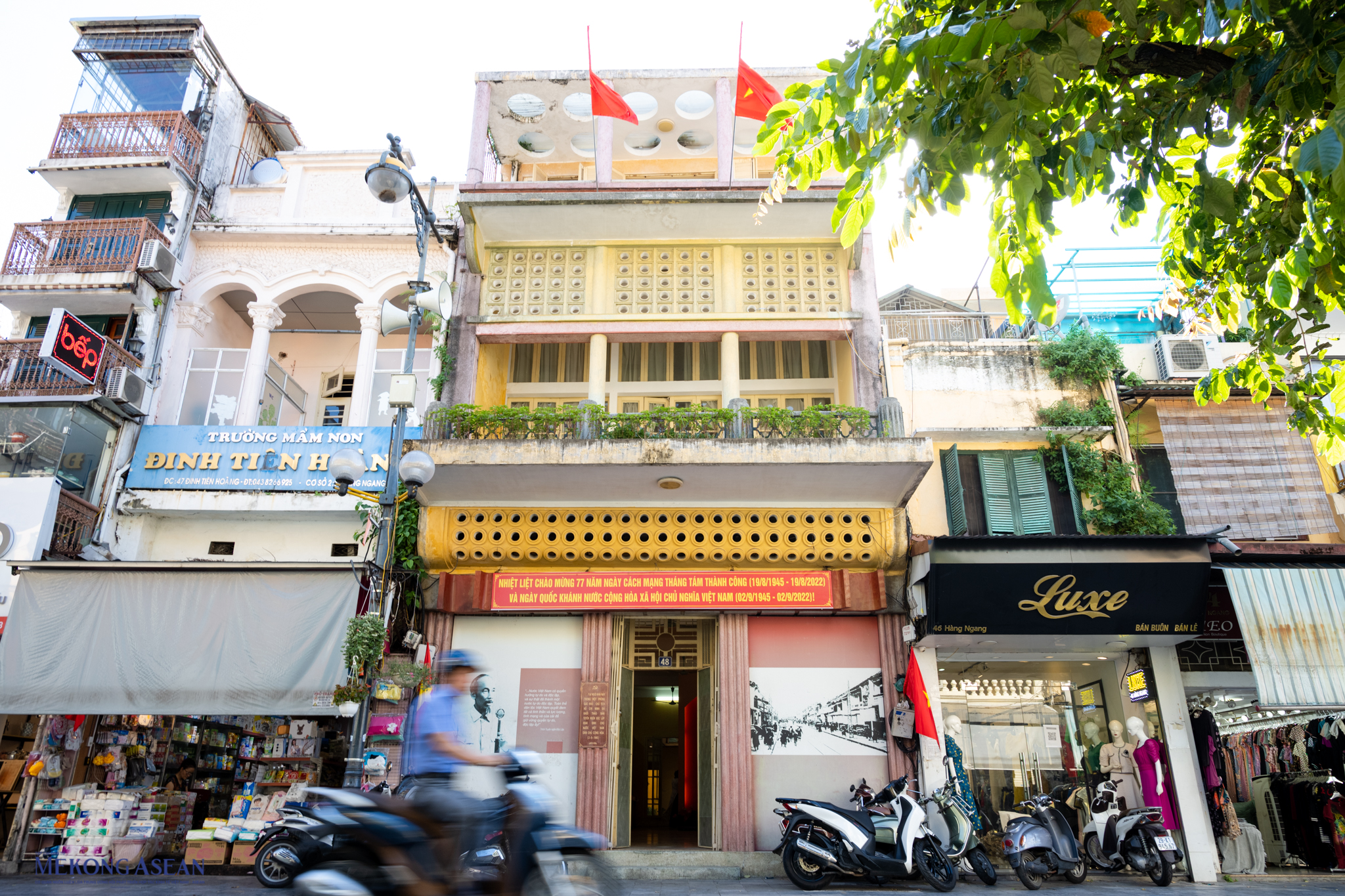 Ng&ocirc;i nh&agrave; số 48 H&agrave;ng Ngang, nơi B&aacute;c Hồ viết bản Tuy&ecirc;n ng&ocirc;n Độc lập