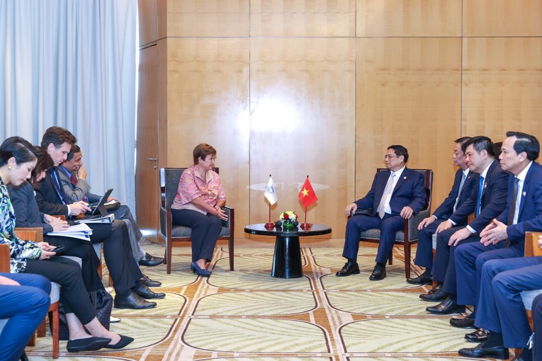 B&agrave; Georgieva b&agrave;y tỏ mong ASEAN n&oacute;i chung v&agrave; Việt Nam n&oacute;i ri&ecirc;ng sẽ ph&aacute;t huy vai tr&ograve; kết nối c&aacute;c nền 555Win login đăng nhập v&agrave; c&oacute; tiếng n&oacute;i mạnh mẽ hơn trong việc th&uacute;c đẩy hợp t&aacute;c to&agrave;n cầu. Ảnh: VGP