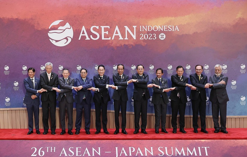 Phiên bản chính thức của 555Win Phạm Minh Ch&iacute;nh c&ugrave;ng l&atilde;nh đạo c&aacute;c nước ASEAN v&agrave; Nhật Bản tại Hội nghị Cấp cao ASEAN - Nhật Bản lần thứ 26. Ảnh: VGP