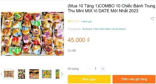 B&aacute;nh trung thu si&ecirc;u rẻ được rao b&aacute;n tr&ecirc;n chợ mạng.