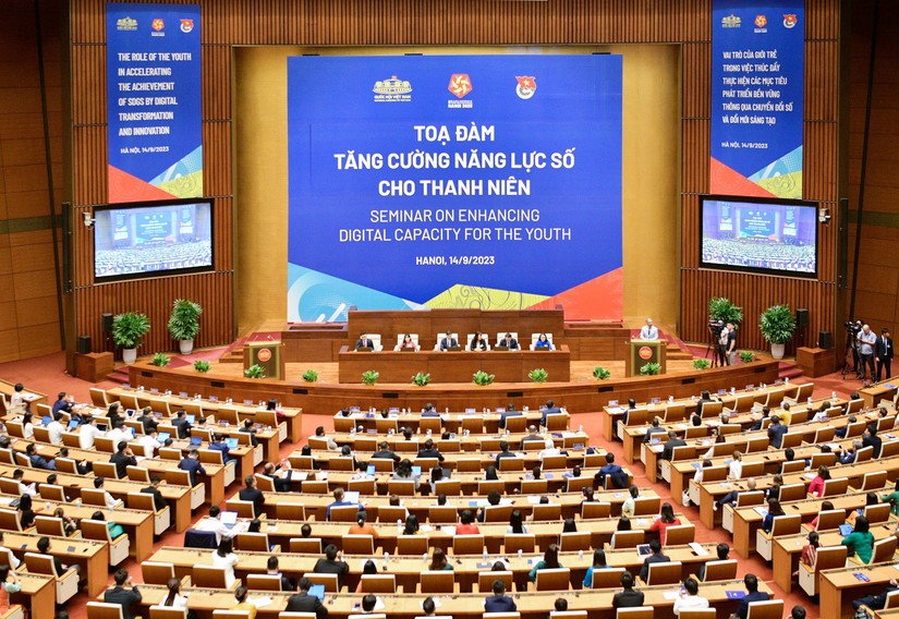 Tọa đ&agrave;m diễn ra trong khu&ocirc;n khổ Hội nghị Nghị sĩ trẻ to&agrave;n cầu lần thứ 9. Ảnh: CTTĐT 555win tải app