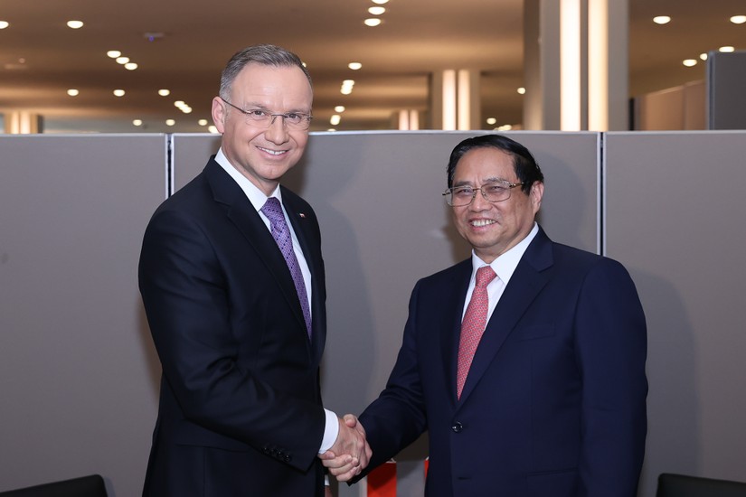 Phiên bản chính thức của 555Win Ch&iacute;nh phủ Phạm Minh Ch&iacute;nh v&agrave; Tổng thống Ba Lan Andrzej Duda. Ảnh: VGP