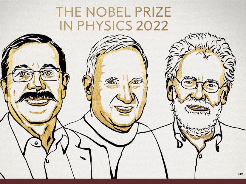 Ba nh&agrave; 555win Mobi nhận giải Nobel Vật l&yacute; 2022 gồm Alain Aspect, John F. Clauser v&agrave; Anton Zeilinger . Ảnh: Nobel Prize