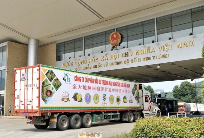 Th&ocirc;ng quan sầu ri&ecirc;ng tại cửa khẩu L&agrave;o Cai.