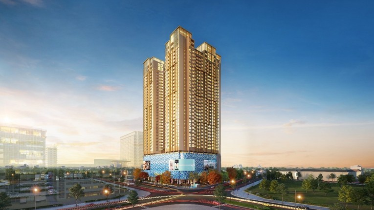 Tổ hợp căn hộ cao cấp The Diamond Residence như một &ldquo;vi&ecirc;n kim cương xanh&rdquo; tọa lạc tại ng&atilde; tư L&ecirc; Văn Lương &ndash; Ho&agrave;ng Đạo Th&uacute;y.