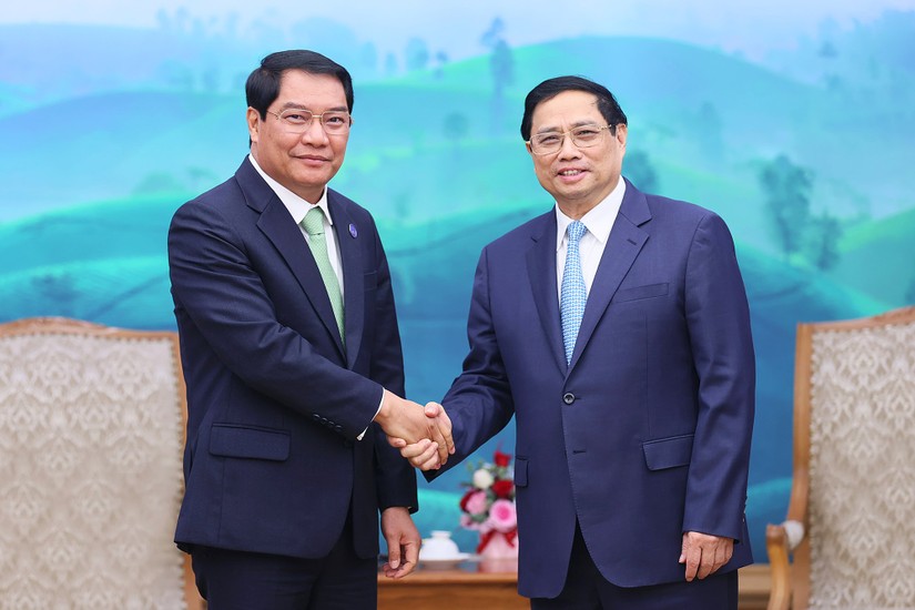 Phiên bản chính thức của 555Win Ch&iacute;nh phủ Phạm Minh Ch&iacute;nh v&agrave; &ocirc;ng Atsaphangthong Siphandone, Đ&ocirc; trưởng Vientiane (L&agrave;o). Ảnh: VGP