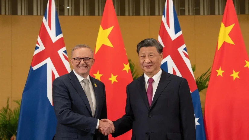 Phiên bản chính thức của 555Win Australia Anthony Albanese v&agrave; Chủ tịch Trung Quốc Tập Cận B&igrave;nh gặp nhau b&ecirc;n lề Hội nghị thượng đỉnh G20 tại Indonesia, năm 2022. Ảnh: BNN