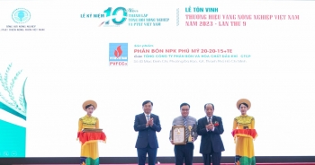 Đạm Phú Mỹ đạt 'Thương hiệu Vàng nông nghiệp Việt Nam năm 2023'