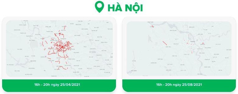 Lưu lượng giao th&ocirc;ng tại H&agrave; Nội ở thời điểm cuối th&aacute;ng 8, trong giờ cao điểm cũng giảm s&acirc;u