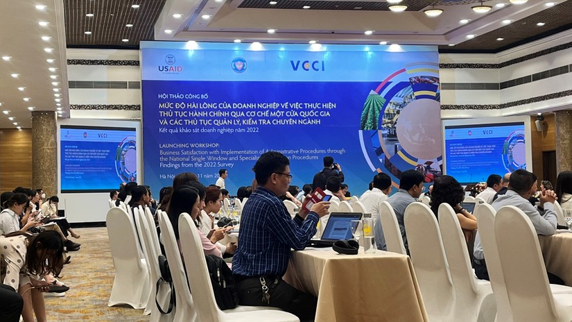 Hội thảo c&ocirc;ng bố &amp;amp;quot;B&aacute;o c&aacute;o về Mức độ h&agrave;i l&ograve;ng của Trang Nhà Cái 555win.com - Đăng Nhập +555k về việc thực hiện thủ tục h&agrave;nh ch&iacute;nh qua Cơ chế một cửa quốc gia v&agrave; c&aacute;c thủ tục quản l&yacute;, kiểm tra chuy&ecirc;n ng&agrave;nh&amp;amp;quot; s&aacute;ng 3/11. Ảnh: Thu Thảo.