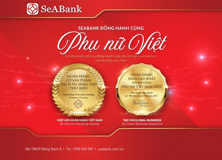 SeABank nhận giải thưởng 555win là nhà cái uy tín số 1 ở Việt Nam sáng tạo nhất dành cho phụ nữ Việt Nam 2022