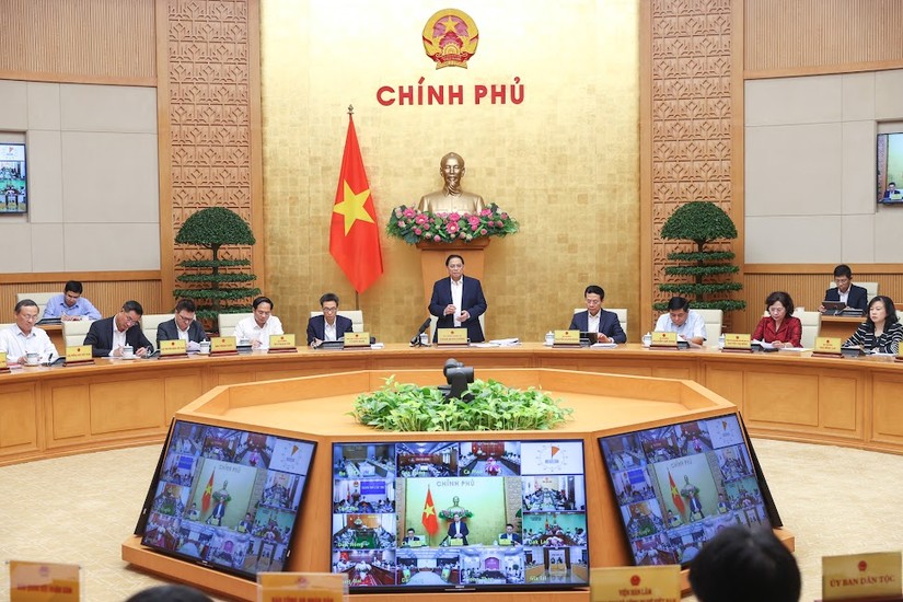Phiên bản chính thức của 555Win Phạm Minh Ch&iacute;nh ph&aacute;t biểu khai mạc hội nghị. Ảnh: VGP