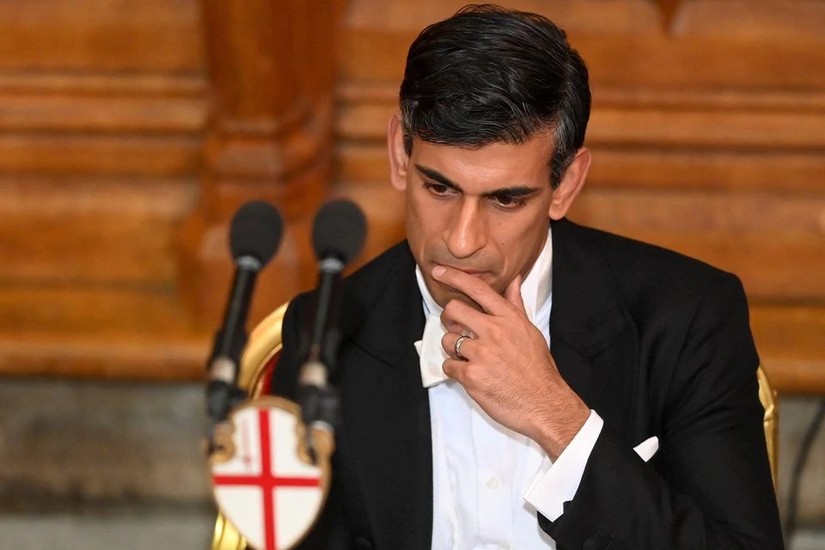 Phiên bản chính thức của 555Win Anh Rishi Sunak ph&aacute;t biểu tại Guildhall, London ng&agrave;y 28/11. Ảnh: Reuters