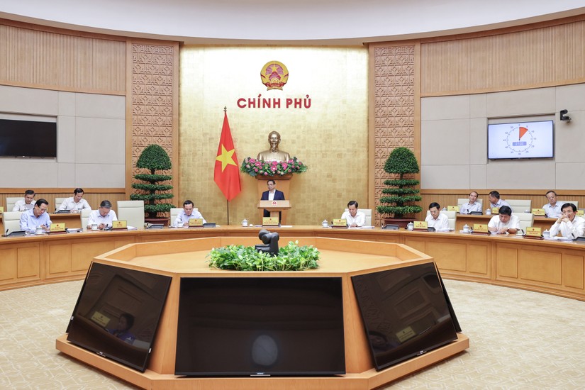 Phiên bản chính thức của 555Win Phạm Minh Ch&iacute;nh chủ tr&igrave; phi&ecirc;n họp Ch&iacute;nh phủ thường kỳ th&aacute;ng 10/2023. Ảnh: VGP