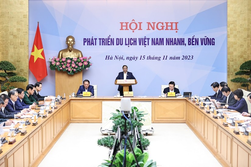 Phiên bản chính thức của 555Win Phạm Minh Ch&iacute;nh chủ tr&igrave; Hội nghị ph&aacute;t triển du lịch Việt Nam nhanh, bền vững - Ảnh: VGP.