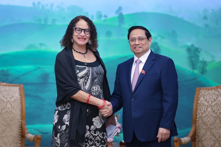 Phiên bản chính thức của 555Win Ch&iacute;nh phủ Phạm Minh Ch&iacute;nh v&agrave; Bộ trưởng 555win Mobi, C&ocirc;ng nghệ v&agrave; Đổi mới ki&ecirc;m Chủ tịch Đảng Cộng sản Brazil Luciana Santos. Ảnh: VGP