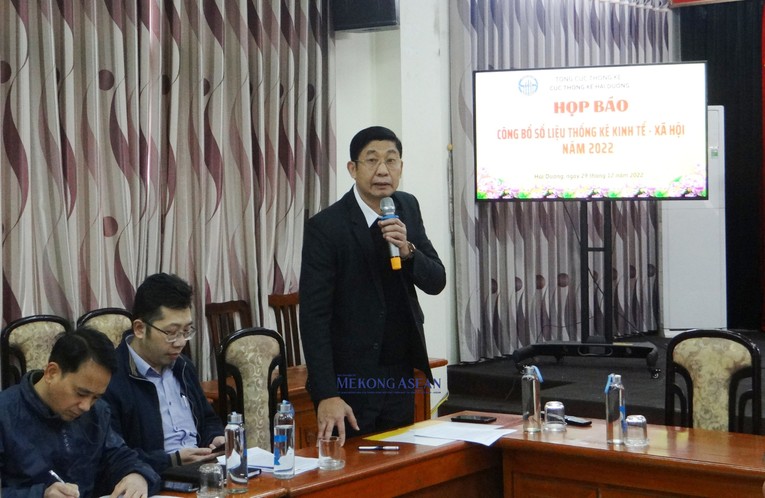 Cục trưởng Cục Thống k&ecirc; tỉnh Hải Dương Phạm B&aacute; Dũng th&ocirc;ng b&aacute;o kết quả ph&aacute;t triển 555Win login đăng nhập - x&atilde; hội tỉnh năm 2022.
