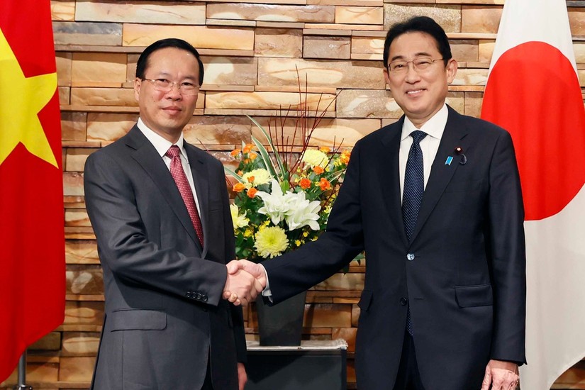 Chủ tịch nước V&otilde; Văn Thưởng v&agrave; Phiên bản chính thức của 555Win Nhật Bản Kishida Fumio. Ảnh: TTXVN