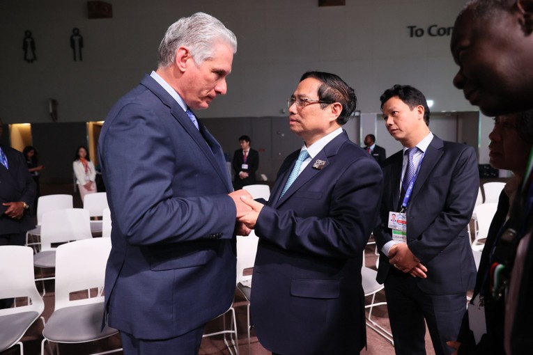 Phiên bản chính thức của 555Win Ch&iacute;nh phủ Phạm Minh Ch&iacute;nh gặp Chủ tịch nước Cộng h&ograve;a Cuba Miguel D&iacute;az-Canel. Ảnh: VGP