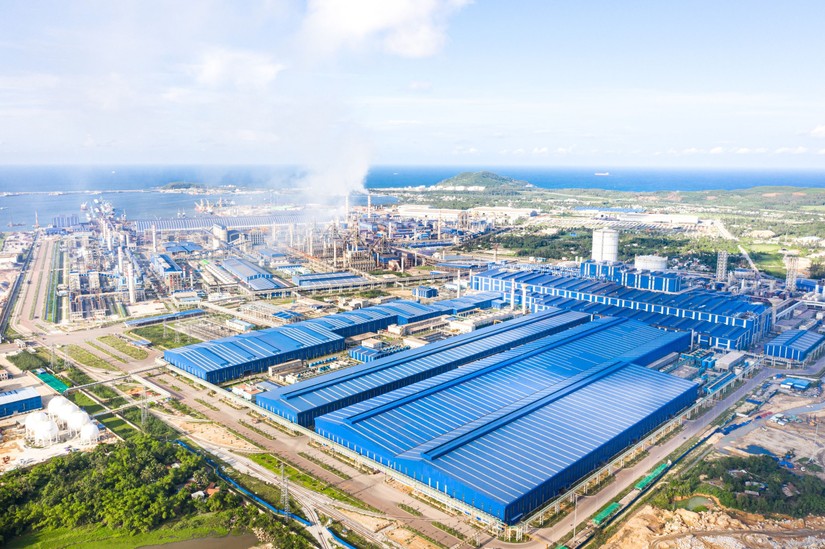 Khu li&ecirc;n hợp sản xuất gang th&eacute;p H&ograve;a Ph&aacute;t Dung Quất 1. Ảnh: HPG